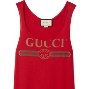 GUCCI Red logo Tank *Authentic*